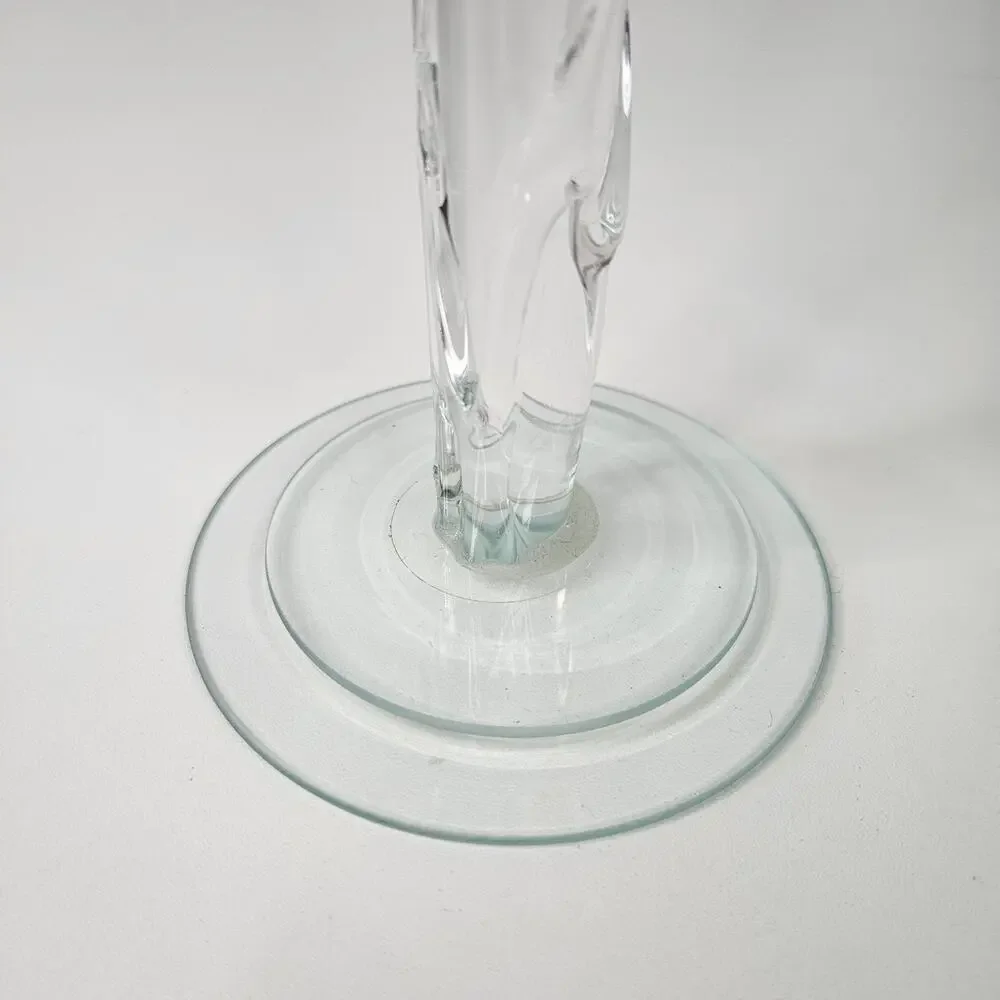 Vintage Crystal Twisted Cut Glass Vase UNIQUE One of a Kind 10